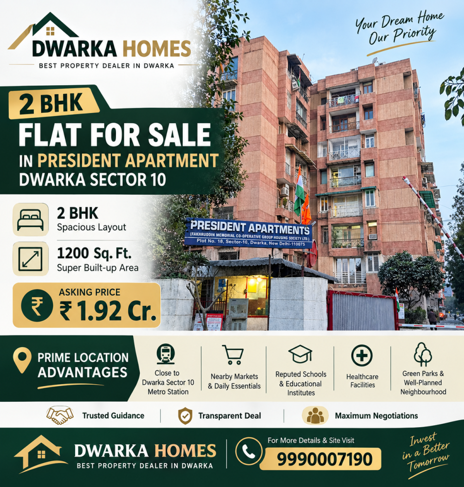 2 bhk buy in President Apartment Dwarka Sector 10 
